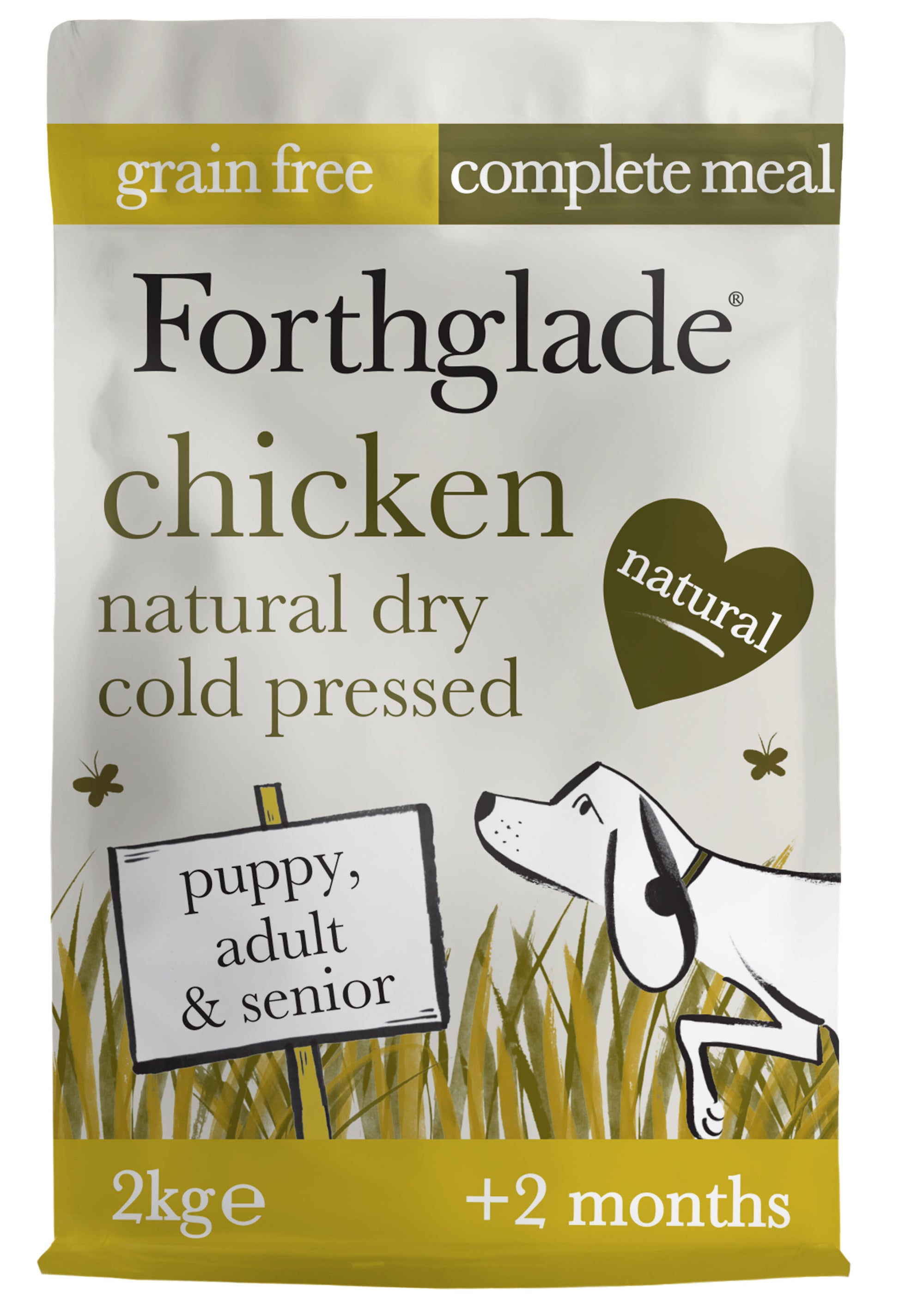 Forthglade Forthglade Cold Pressed No Grain Veg Chicken Salmon Adult Dry Dog Food pet food packaging