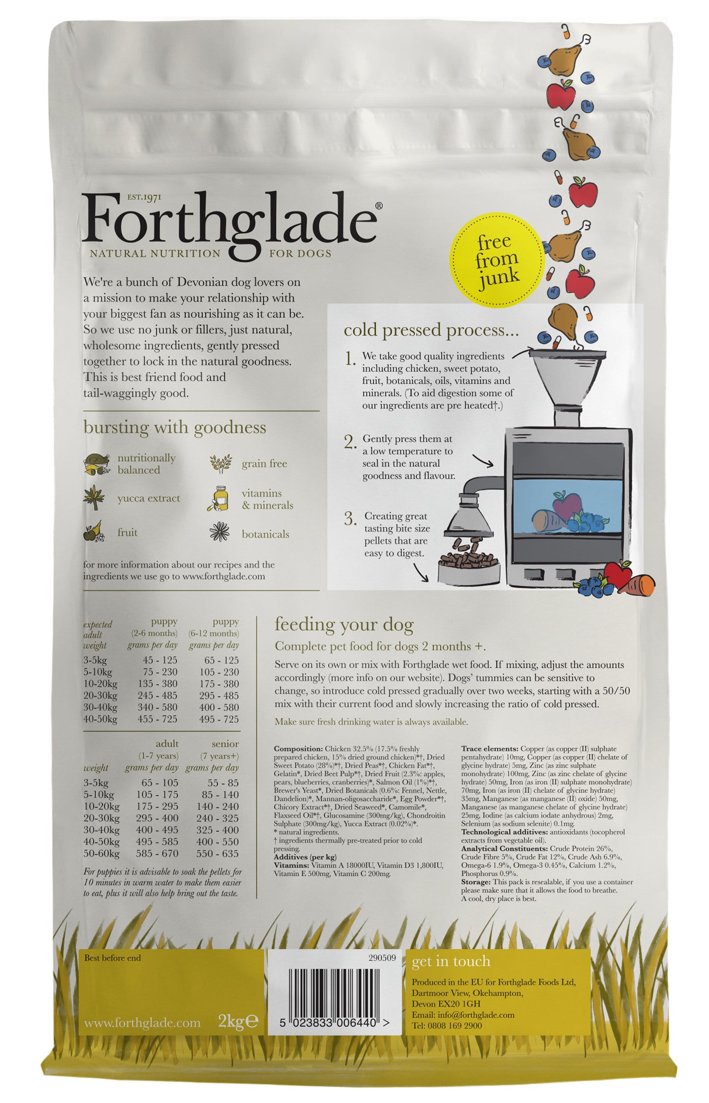 Forthglade Cold Pressed No Grain Chicken & Veg