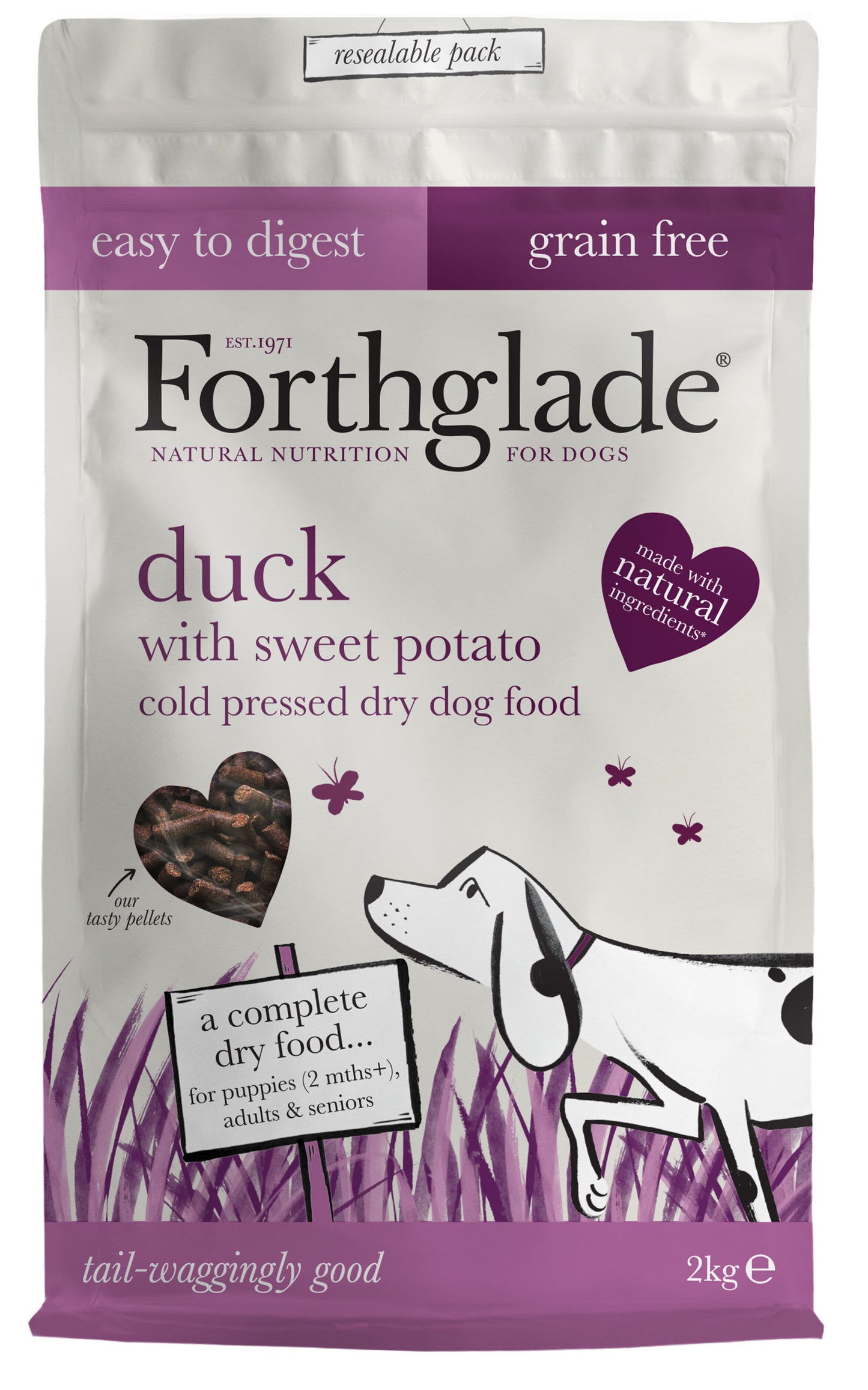 Forthglade Cold Pressed Grain Free Dry Dog Food - Duck