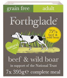 Forthglade Gourmet Grain Free Adult Wet Dog Food - Beef & Wild Boar with Root Vegetables & Apple