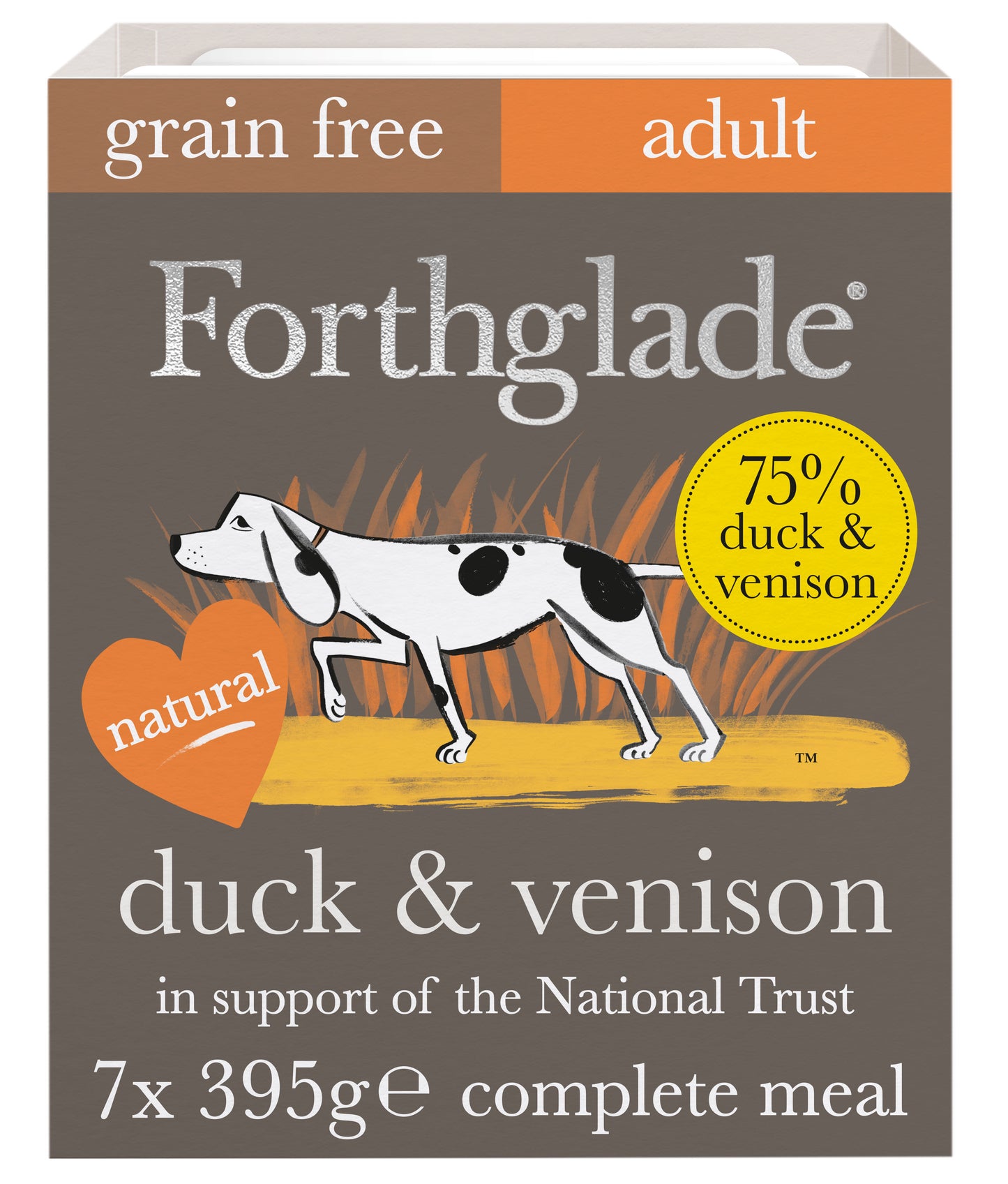 Forthglade Gourmet Grain Free Adult Wet Dog Food - Duck & Venison with Green Beans & Apricot