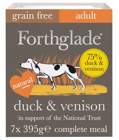 Forthglade Gourmet Grain Free Adult Wet Dog Food - Duck & Venison with Green Beans & Apricot
