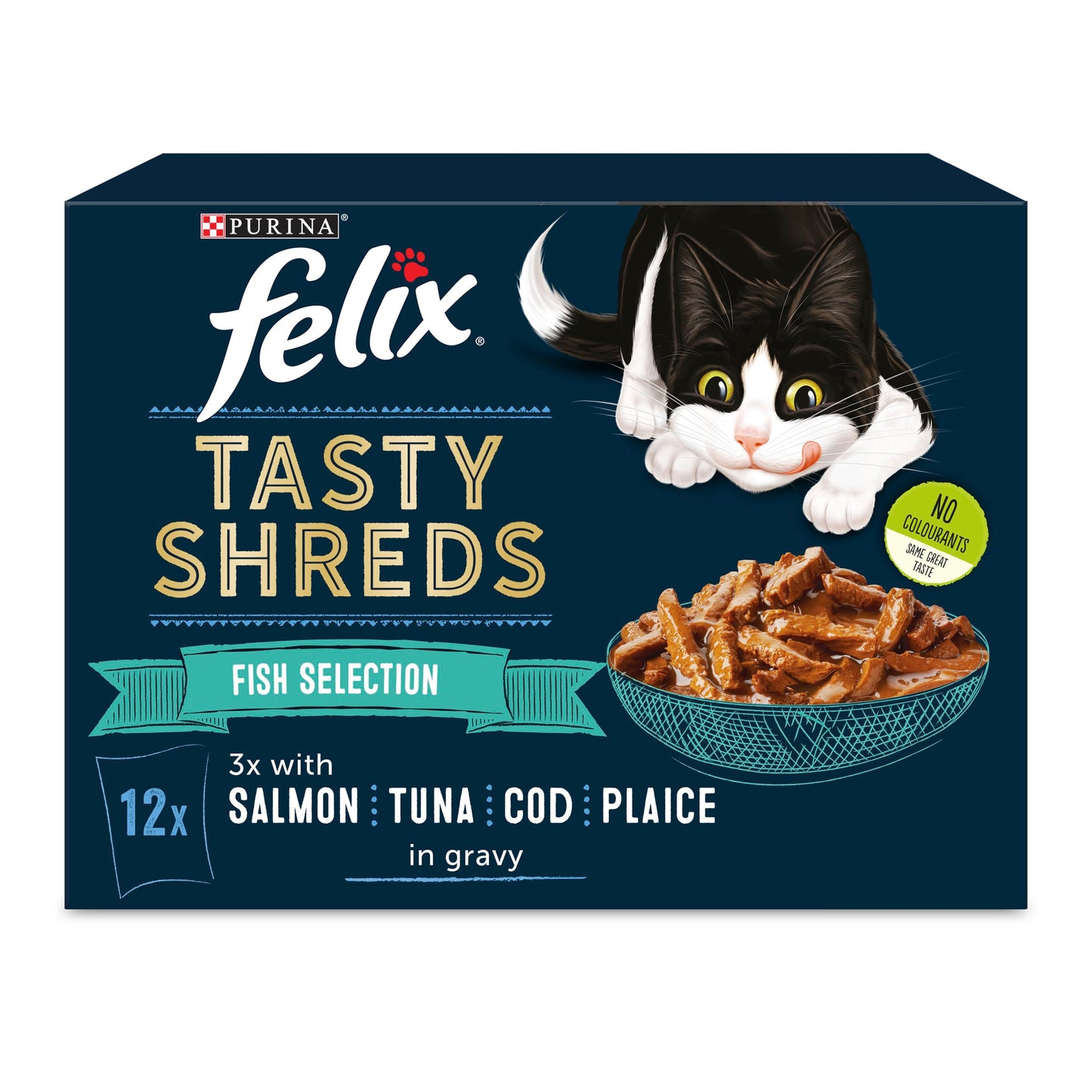 Felix Tasty Shreds Adult Wet Cat Food - Fish Selection in Gravy