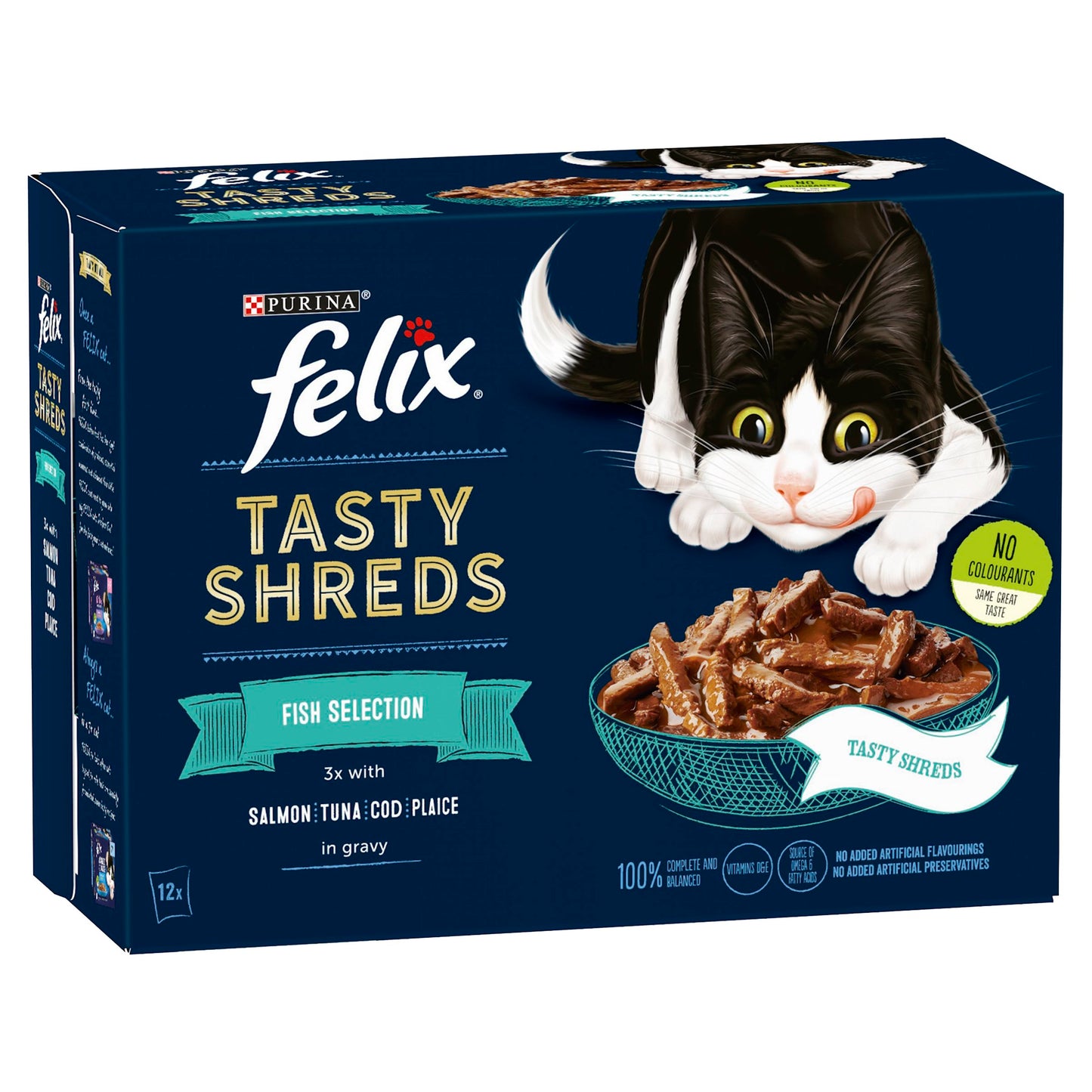 Felix Tasty Shreds Adult Wet Cat Food - Fish Selection in Gravy