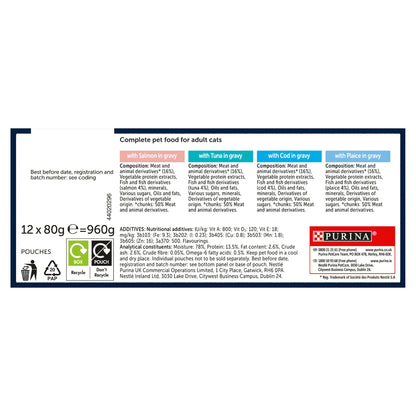 Felix Tasty Shreds Adult Wet Cat Food - Fish Selection in Gravy