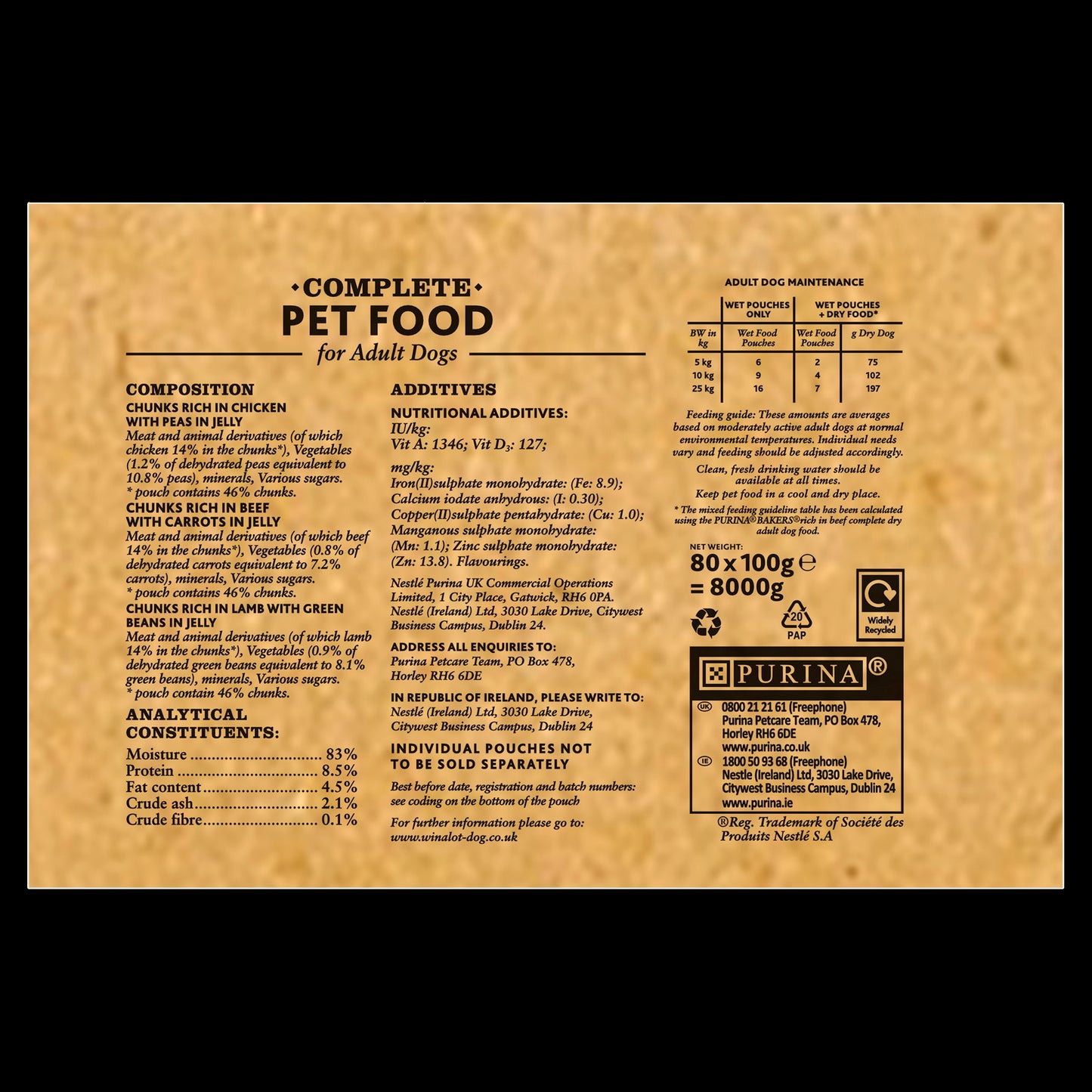 WINALOT Dog Food Pouches Mixed in Jelly