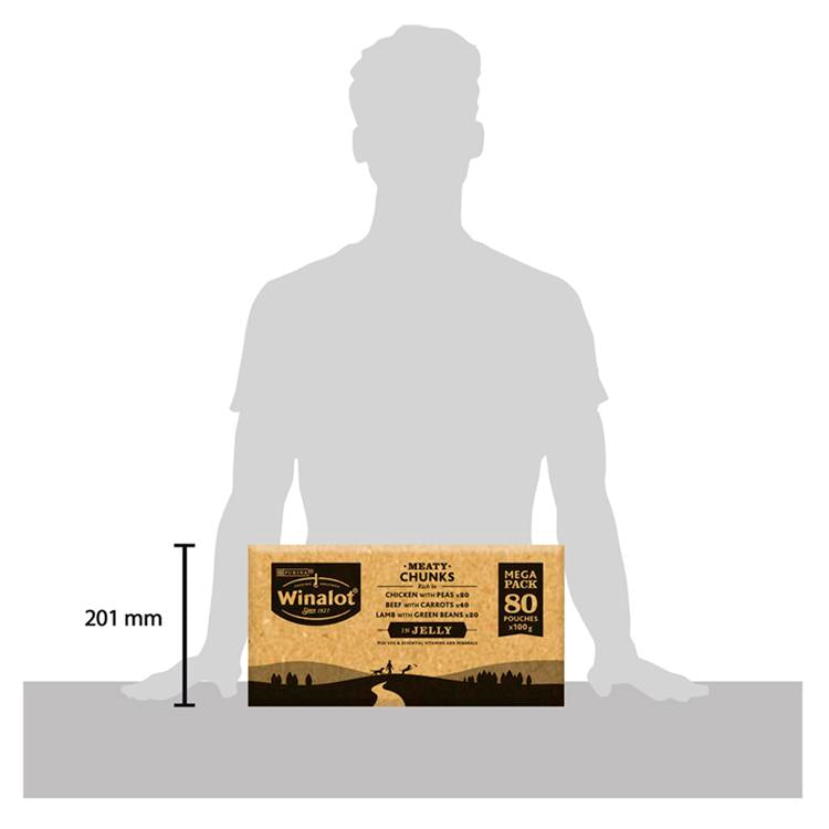 WINALOT Dog Food Pouches Mixed in Jelly