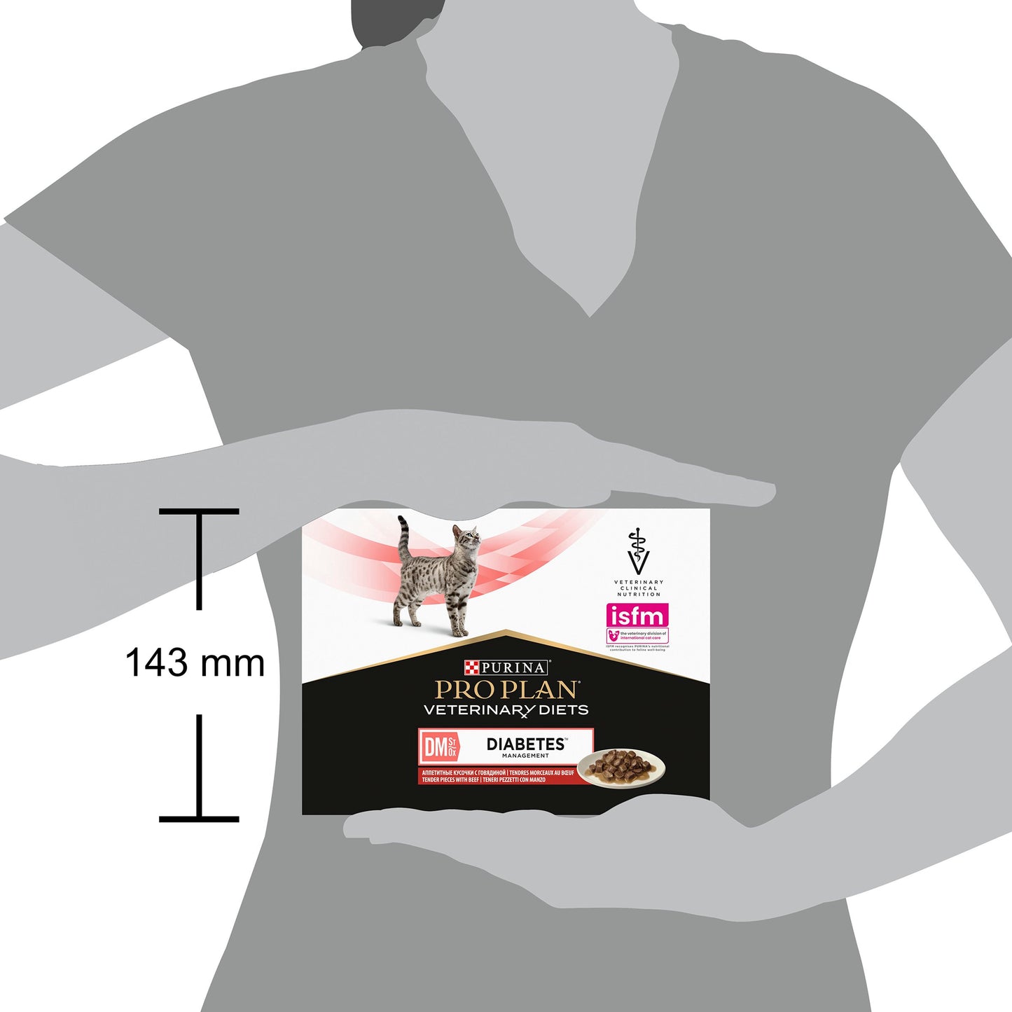 Pro Plan Veterinary Diets DM Diabetes Management Adult Wet Cat Food - Beef