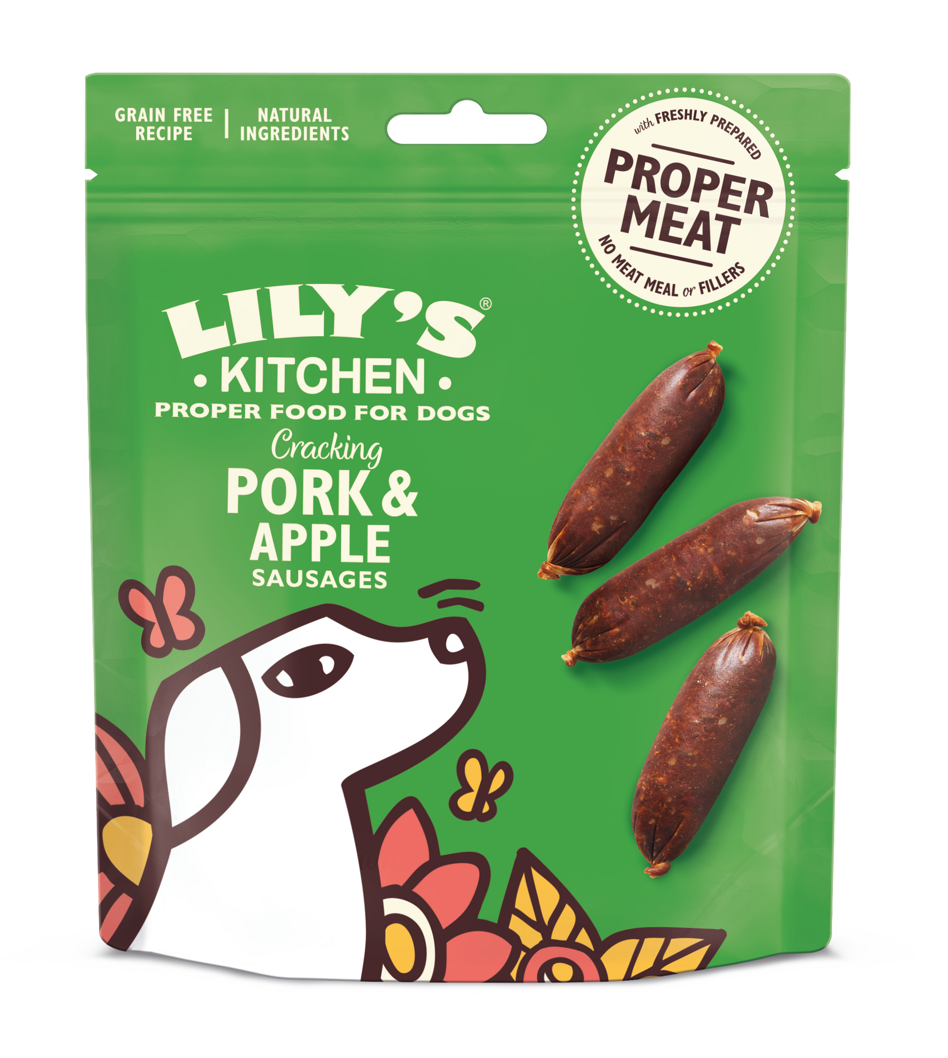 Lily's Kitchen Lily'S Kitchen Cracking Sausages Pork Adult Dry Dog Food pet food packaging