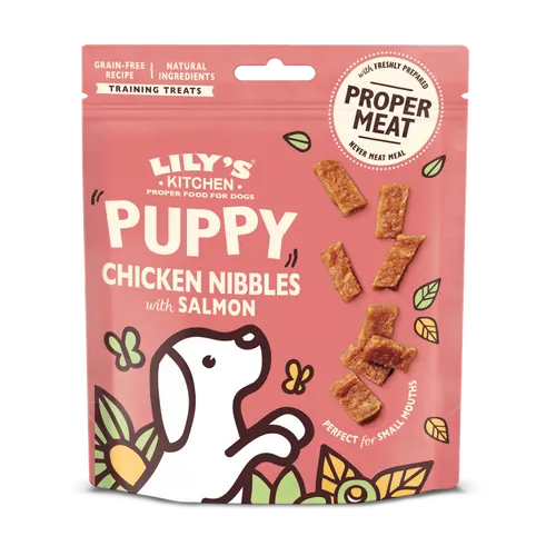 Lily's Kitchen Lily'S Kitchen Nibbles Chicken Salmon Puppy Treat Dog Food pet food packaging