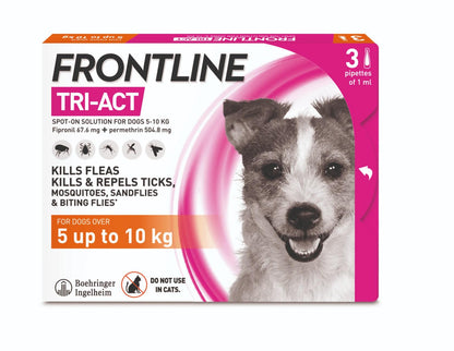 Frontline Tri-Act Flea & Tick Treament for Small Dogs (5-10kg)