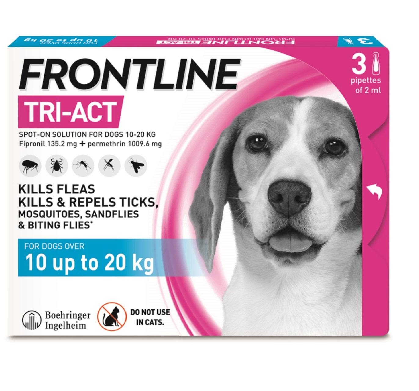 Frontline Tri-Act Flea & Tick Treament for Medium Dogs (10-20kg)