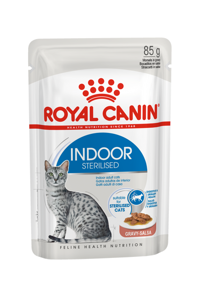 Royal Canin Royal Canin Indoor Sterilized Adult Wet Cat pet food packaging