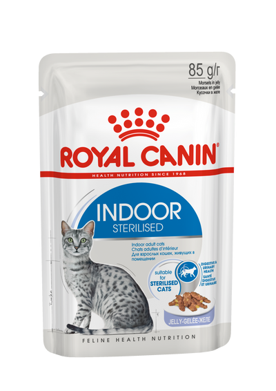 Royal Canin Royal Canin Indoor Sterilised Adult Wet Cat pet food packaging