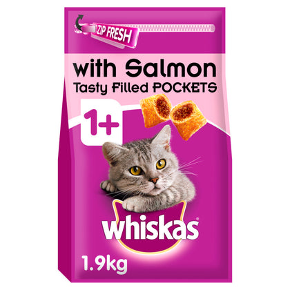 Whiskas 1+ Salmon Adult Dry Cat Food