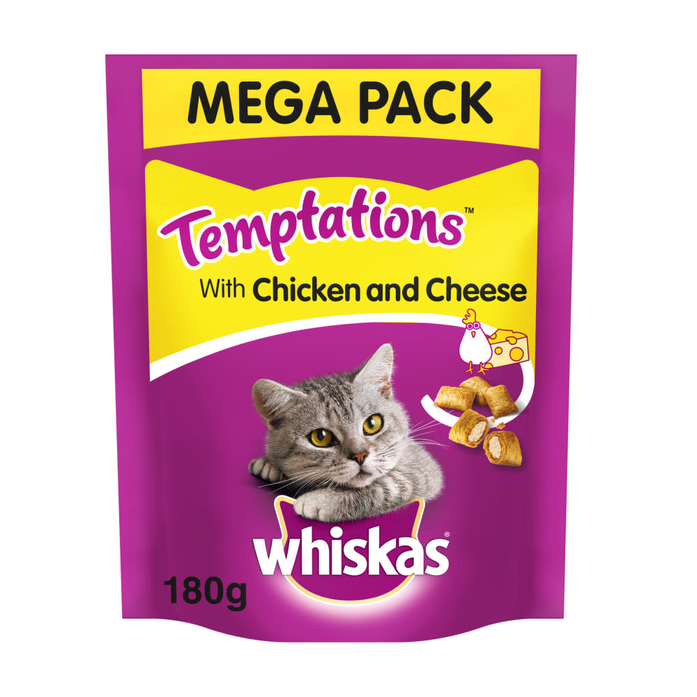 Whiskas Temptations Adult Cat Treats with Chicken & Cheese