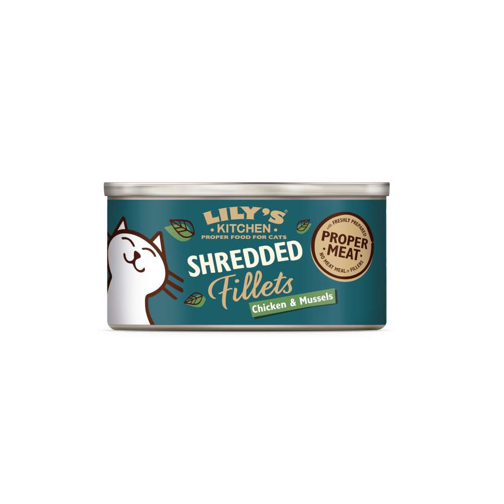Lily's Kitchen Lily'S Kitchen Shredded Fillets Mussels Broth Chicken Adult Dry Cat Food pet food packaging