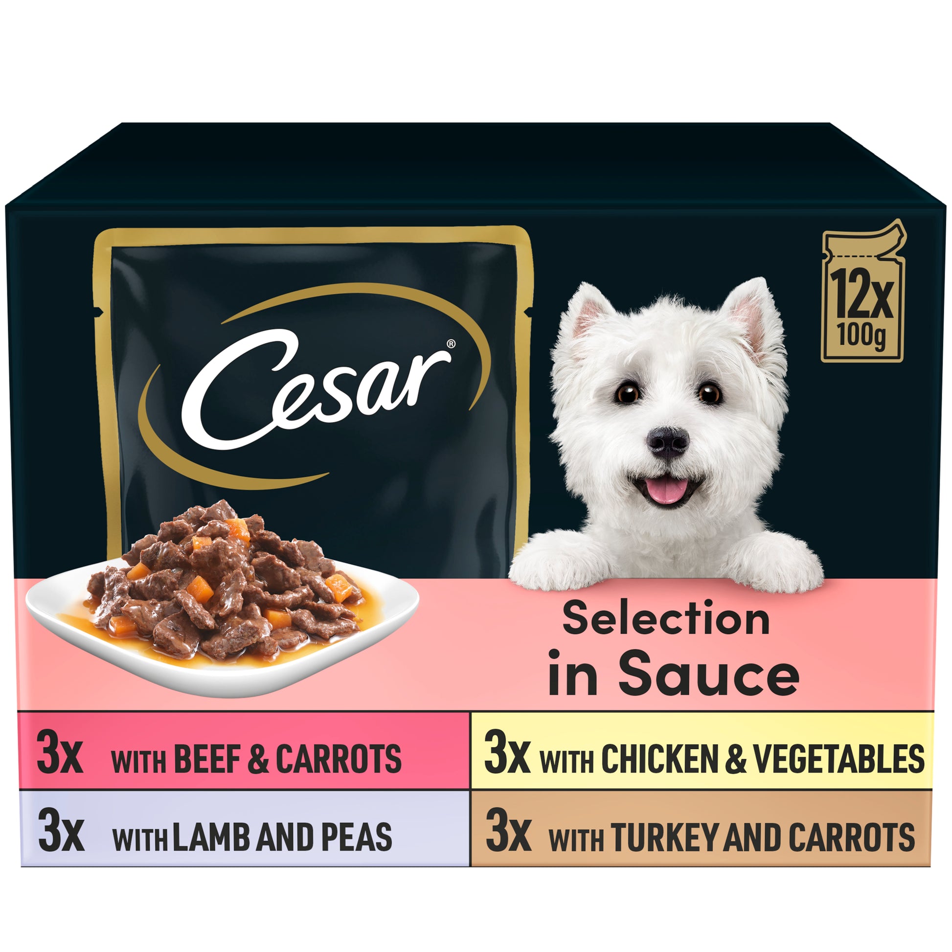 Cesar Cesar Deliciously Mixed Selection Adult Dry Dog Food pet food packaging