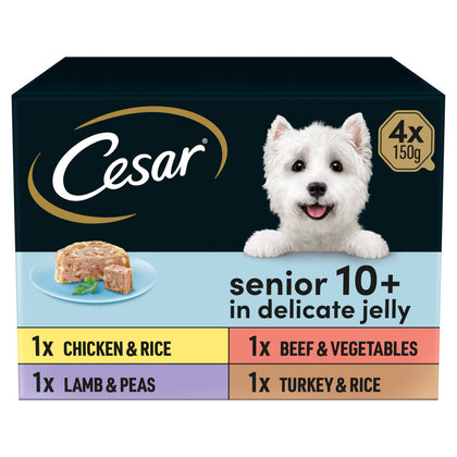 CESAR Senior Wet Dog Food Trays Meat in Delicate Jelly