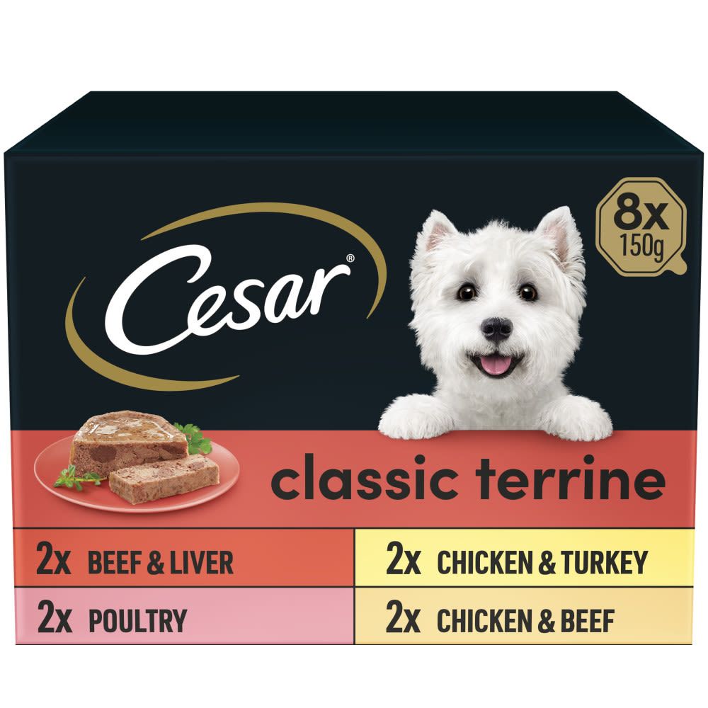 Cesar Cesar Classics Terrine Mixed Adult Wet Dog Food pet food packaging