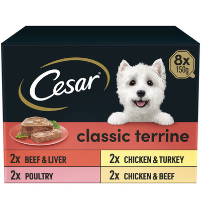 Cesar Cesar Classics Terrine Adult Wet Dog Food pet food packaging
