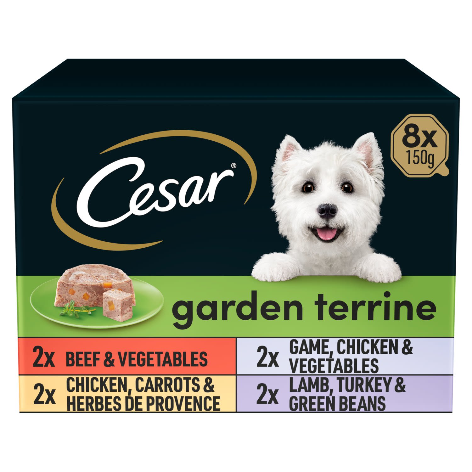Cesar Cesar Garden Terrine Mixed Adult Wet Dog Food pet food packaging