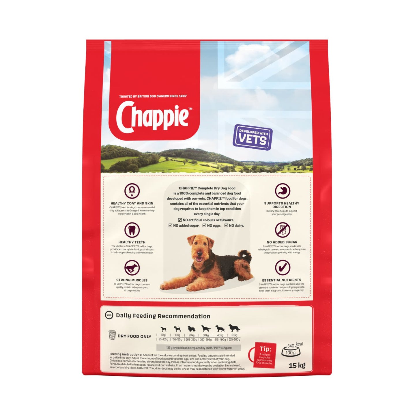 Chappie Complete Adult Dry Dog Food Beef & Wholegrain Cereal