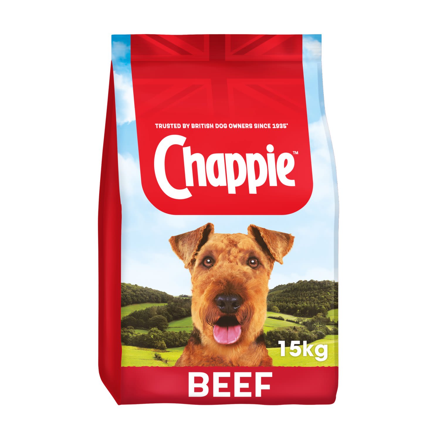 Chappie Chappie Wholegrain Beef Adult Dry Dog Food pet food packaging