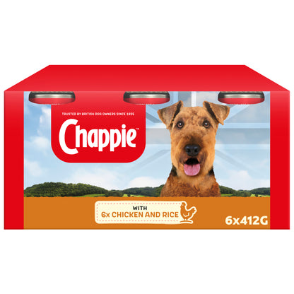 Chappie Adult Wet Dog Food Tins Chicken & Rice in Loaf