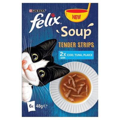 Felix Felix Soup Cod Salmon Tuna Plaice Adult Wet pet food packaging