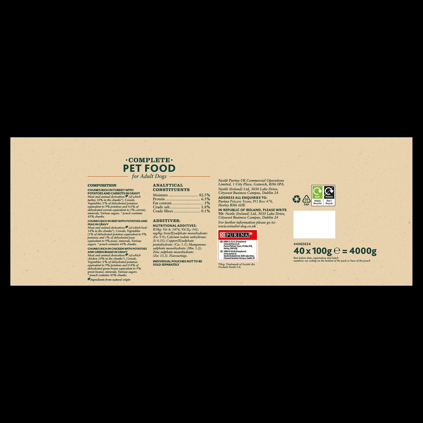 Winalot Sunday Dinner Adult Wet Dog Food Pouches - Mixed Selection in Gravy