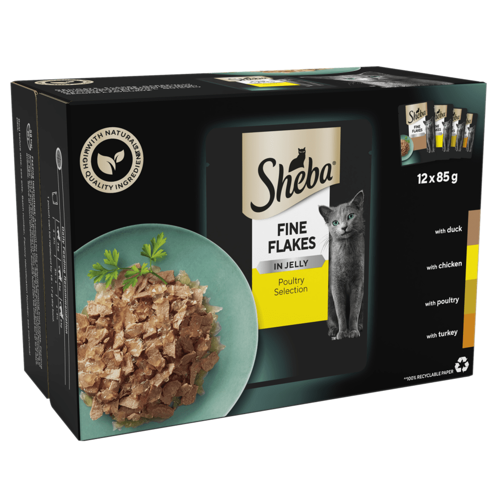 Sheba Sheba Fine Flakes Selection Adult Wet Dog Food pet food packaging