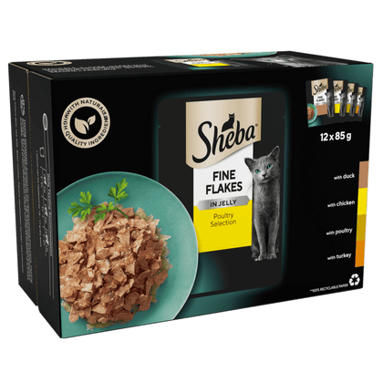 Sheba Fine Flakes Poultry Selection in Jelly