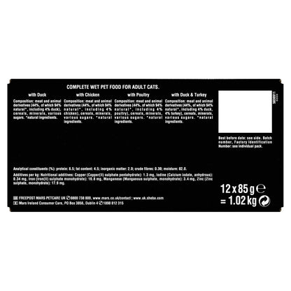 Sheba Select Slices Adult Cat Food Poultry Selection in Gravy