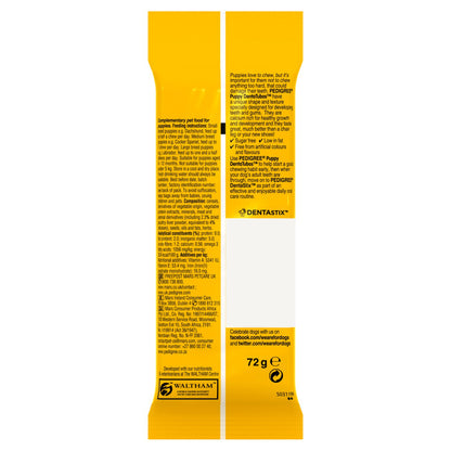 Pedigree Denta Tubos Puppy Dog Wrap (3 Sticks) Treats - Chicken