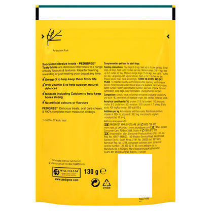 Pedigree Tasty Minis Adult Dog Treats Chicken & Duck Chewy Cubes