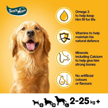 Pedigree Tasty Minis Adult Dog Treats Chicken & Duck Chewy Cubes