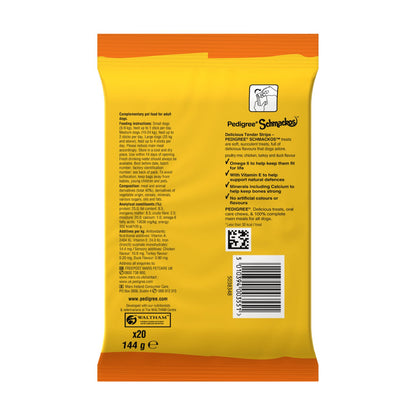 Pedigree Schmackos Adult Dog Treats Poultry Mix 20 Strips