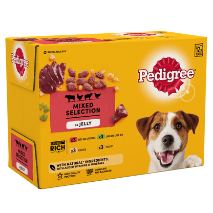 Pedigree Mixed Selection in Jelly Adult Dog Pouches