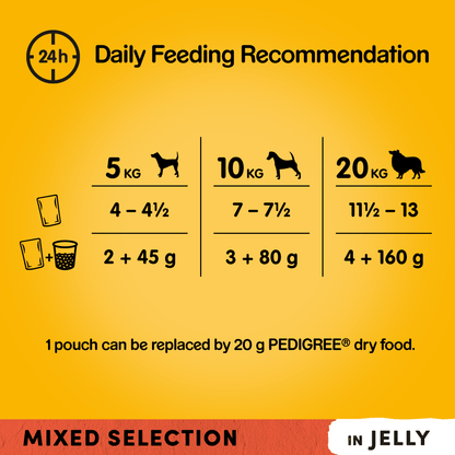 Pedigree Mixed Selection in Jelly Adult Dog Pouches