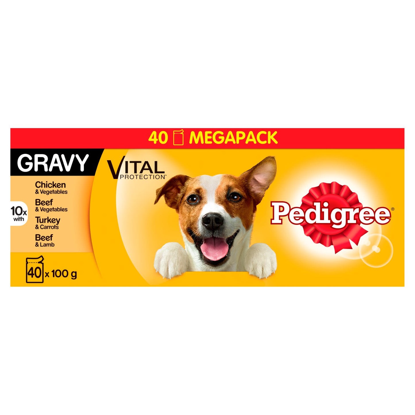 Pedigree Adult Wet Dog Food Pouches Mixed in Gravy Mega Pack