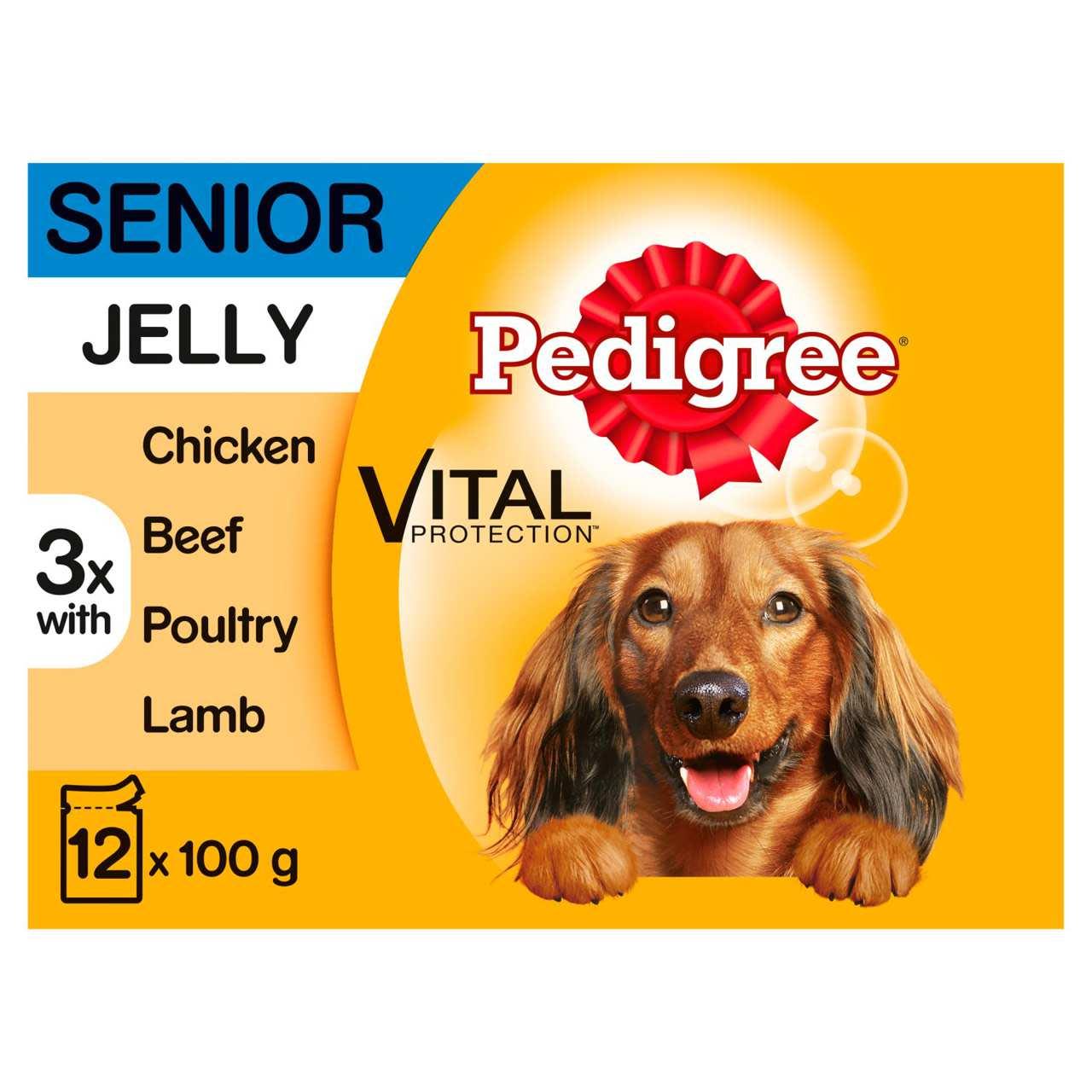 Pedigree Senior Wet Dog Food Pouches in Jelly