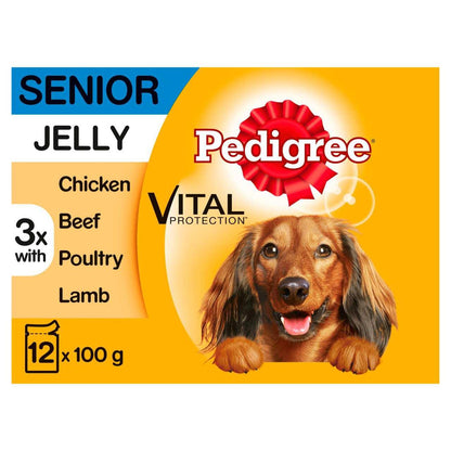 Pedigree Senior Wet Dog Food Pouches in Jelly