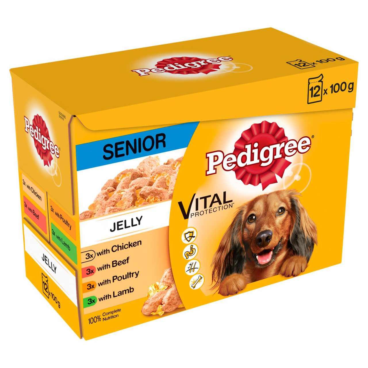 Pedigree Senior Wet Dog Food Pouches in Jelly