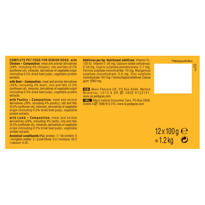 Pedigree Senior Wet Dog Food Pouches in Jelly