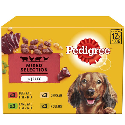 Pedigree Senior Wet Dog Food Pouches in Jelly