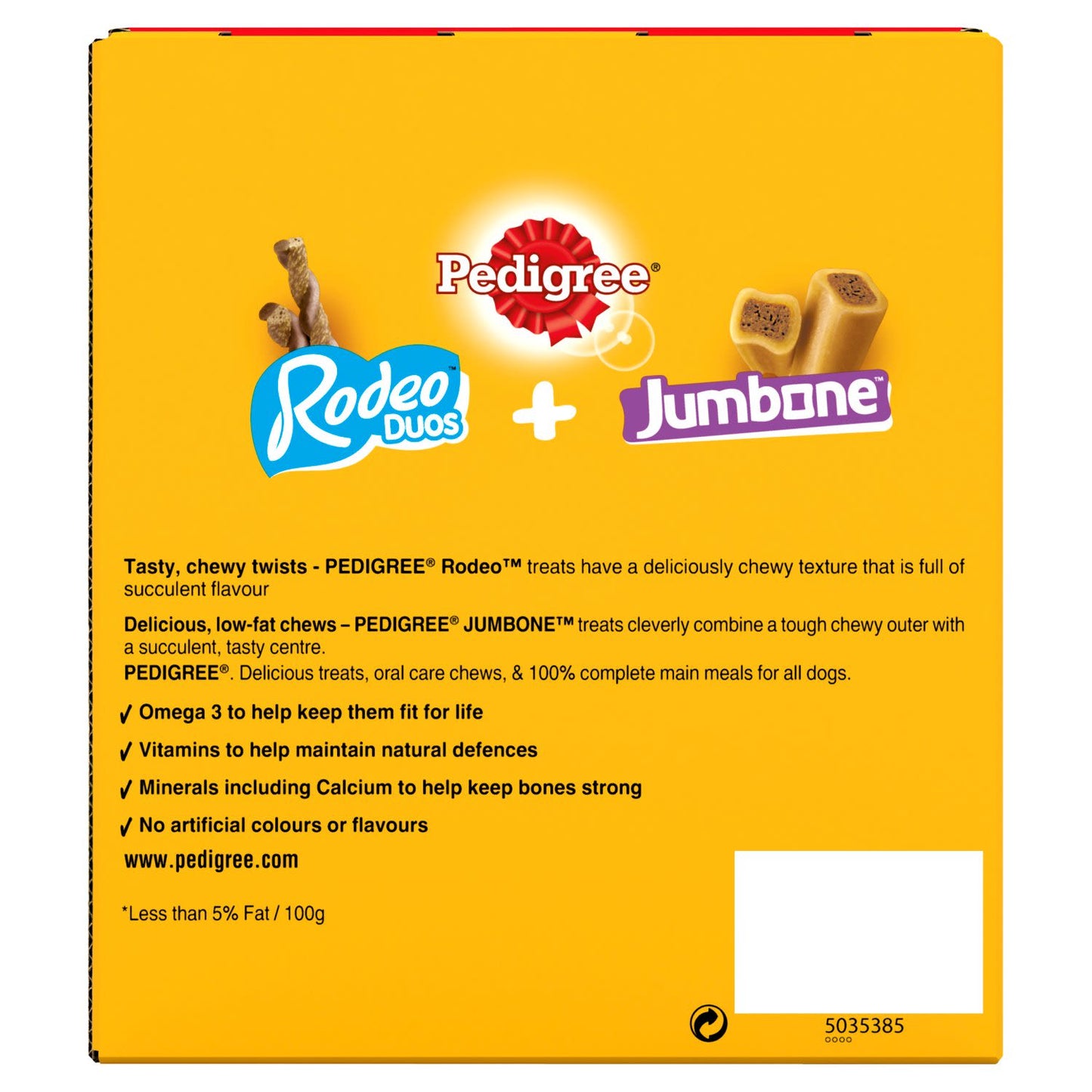 Pedigree Rodeo Duos & Jumbone Medium Dog Treats Mega Box 28 Chews