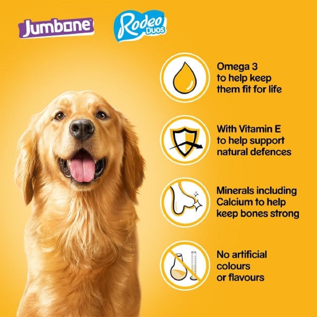 Pedigree Rodeo Duos & Jumbone Medium Dog Treats Mega Box 28 Chews