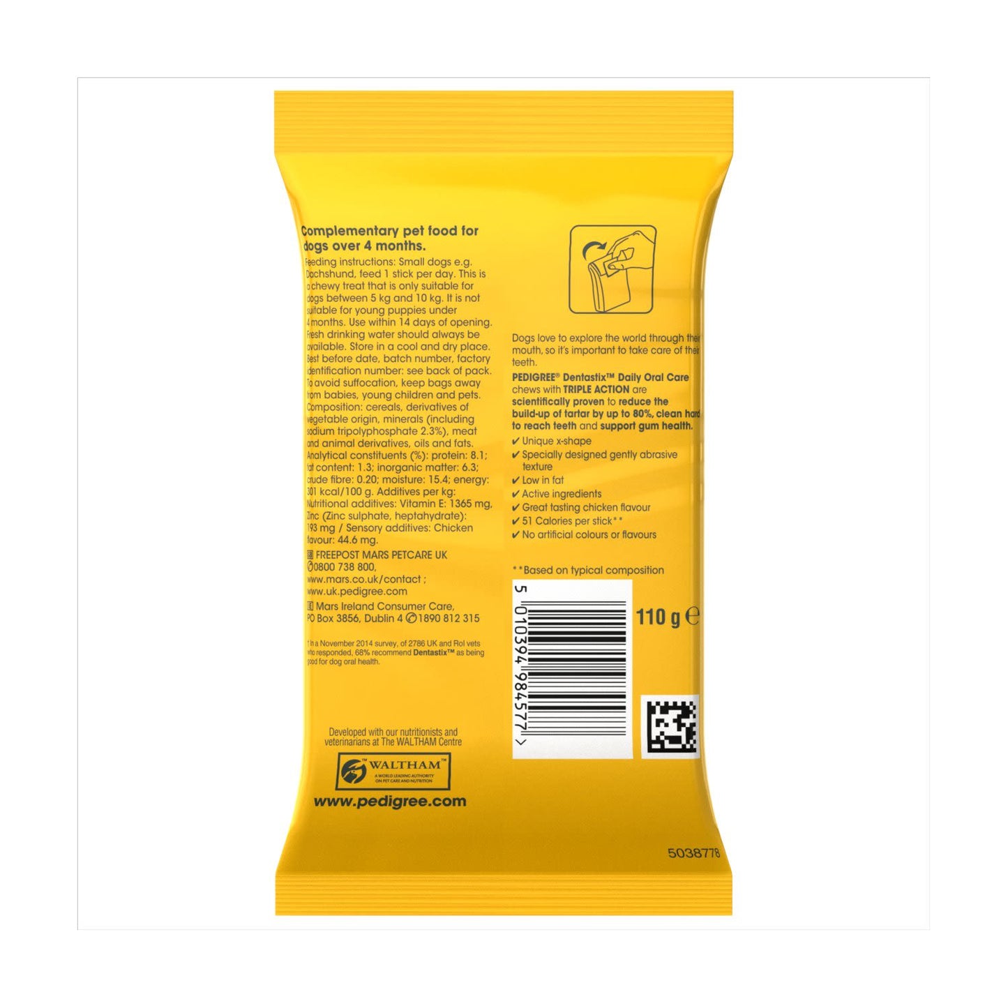 Pedigree Dentastix Daily Adult Small Dog Treats