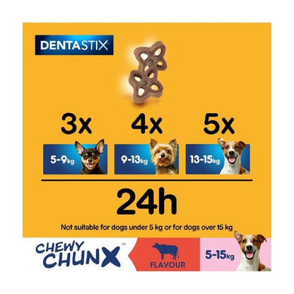 Pedigree Dentastix Chewy Chunx Mini Adult Small Dog Treat Beef